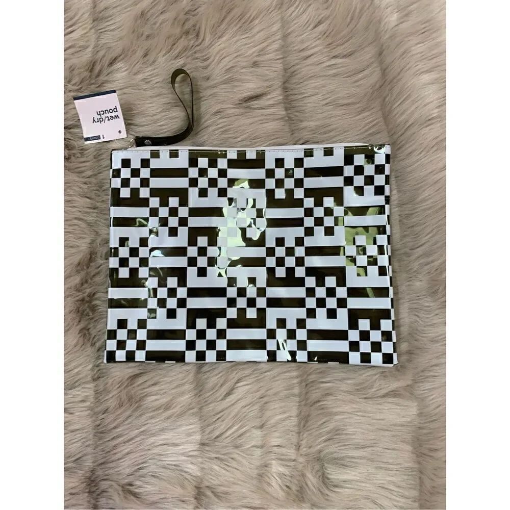Green and White Dry/Wet Travel beach Bag